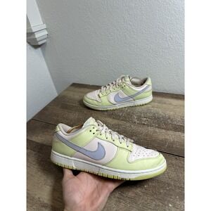 Nike Shoes Women's 11 Dunk Low Ghost Light Soft Pink Lime Ice White Sneakers